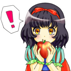 Lineスタンプ 白雪姫 と りんご 8種類 1円
